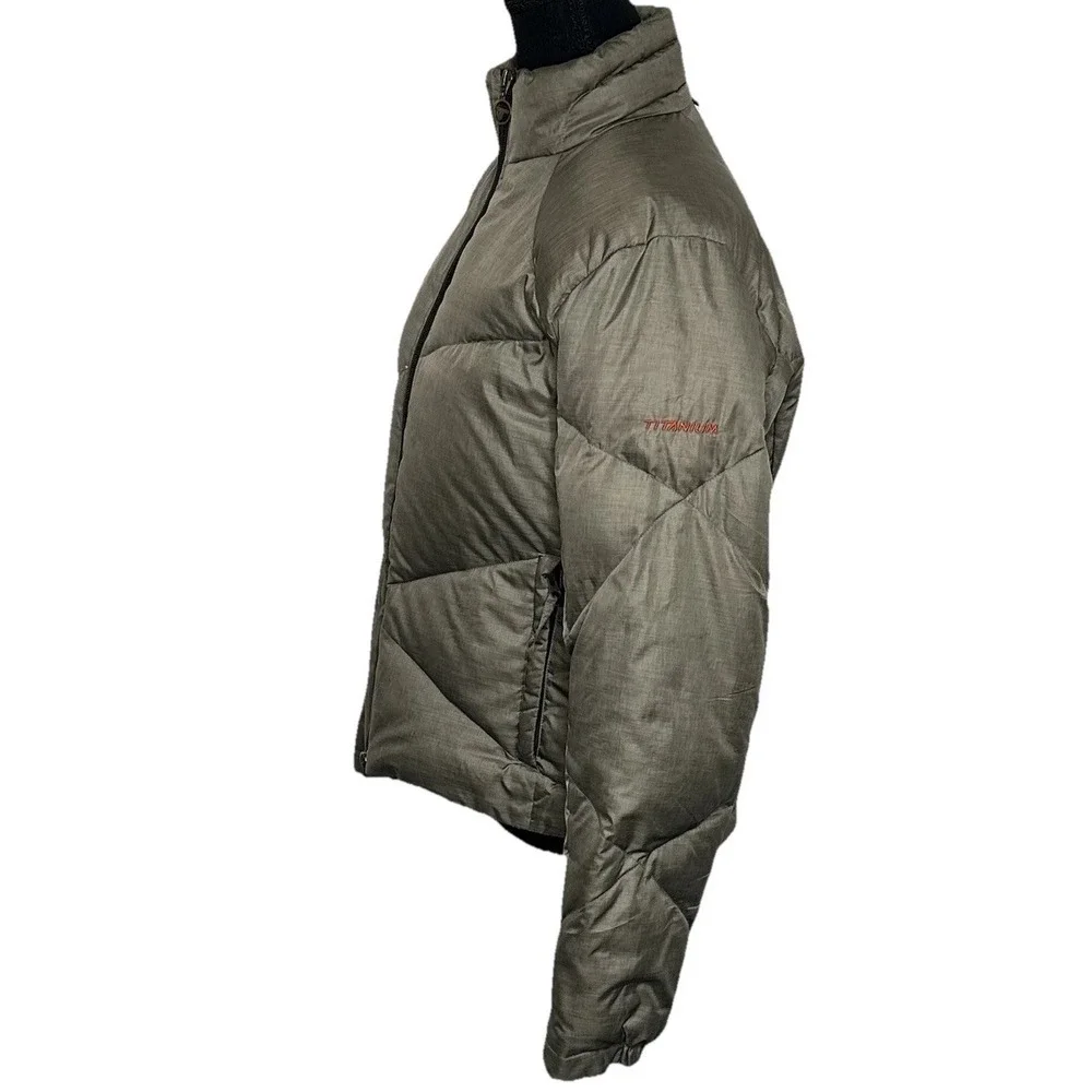 Columbia  Puffer Jacket Womens M Titanium Tech Down Insulated Interchange Bronze